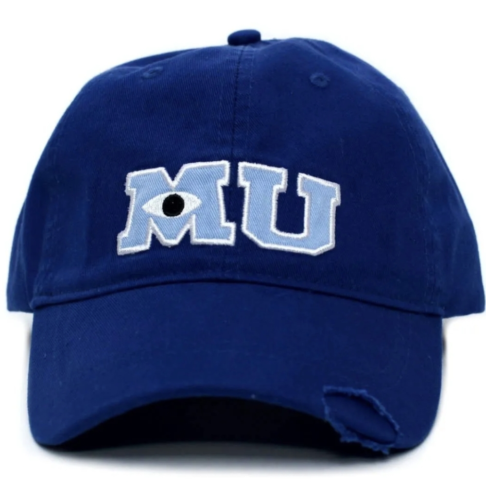 Disney Parks Sulley MU Monsters University Adult Strap Back Hat Blue Cap Animati